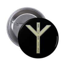 Algiz Runegold Anstecknadelbuttons
