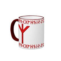 Algiz Runerot Kaffee Tasse