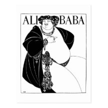 Ali Baba, Aubrey Beardsley Postkarte
