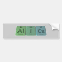Alica als Aluminiumjod-Kalzium Auto Aufkleber