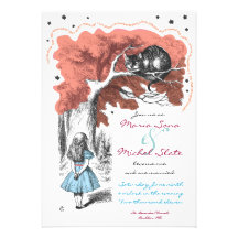 Alice im Wunderland-Hochzeits-Einladung