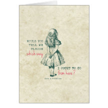 Alice im Wunderland Karte