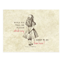 Alice im Wunderland Postkarte