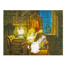 Alice im Wunderland-Postkarte:  "Märchenland "