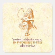 Alice im Wunderland Quadratsticker
