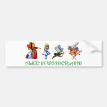 ALICE IM WUNDERLAND U. FREUNDE AUTO AUFKLEBER