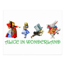 ALICE IM WUNDERLAND U. FREUNDE POSTKARTE
