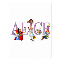 ALICE IM WUNDERLAND U. FREUNDE POSTKARTE