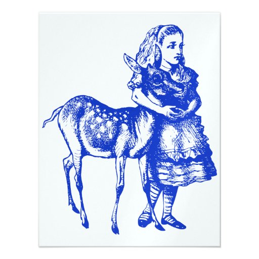 Alice mit Kitz-blauem Abschlussball-Angebot Personalisierte Ankündigungskarten