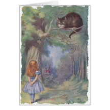Alice trifft Cheshire-Katze Karte