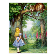 ALICE UND DER CHESHIRECAT POSTKARTE