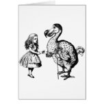 Alice und der Dodo schwärzten Schwarzes mit Tinte Karten
