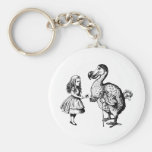 Alice und der Dodo schwärzten Schwarzes mit Tinte Schlüsselbänder