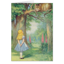 Alice und die Cheshire-Katze Karte