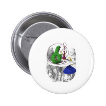 Alice und die Raupe Anstecknadelbutton