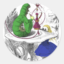 Alice und die Raupe Sticker