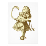 Alice und Flamingo schwärzten Sepia mit Tinte Ankündigungen