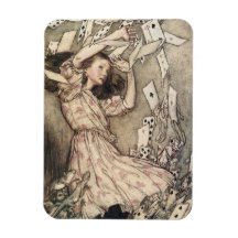 Alices Abenteuer im Märchenland durch Arthur Rackh Eckiger Magnet