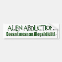 Alien-Abduktionen Autoaufkleber