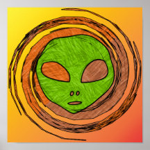 ALIEN FACE PRINT