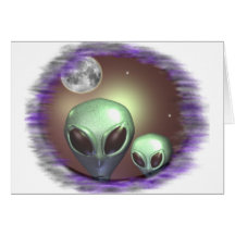 Alien-Grau-Einzelteile Grußkarte
