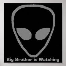 alien, großer Bruder passt auf Plakatdrucke