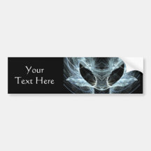 Alien-Katze. Mystischer Fantasie-KunstFractal. Auto Sticker