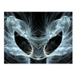 Alien-Katze. Mystischer Fantasie-KunstFractal. Postkarte