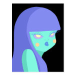 Alien-Mädchen Postkarte
