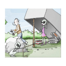 Alien Man Trap Limited Edition Stretched Canvas Print