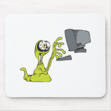 alien-Monster Blob des grünen Computers schreiben Mauspad