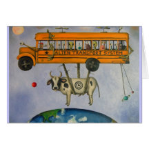 Alien-Transport-System Grußkarten