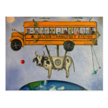 Alien-Transport-System Postkarte