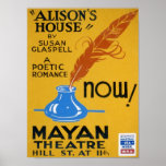 Alison Vintages WPA Theater-Plakat Haus-
