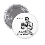 Alkohol ist eine Lösung in der Retro Chemie Button
