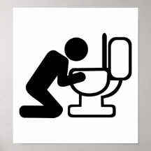 Alkohol kotzen Toilette Posterdruck