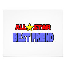 All-Star- bester Freund Personalisierte Ankündigungskarte