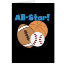 All-Star- T-Shirts und Geschenke Grußkarte