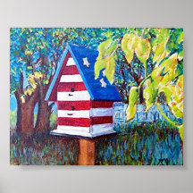 AllAmerican Birdhouse Plakatdrucke