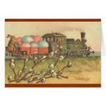 Alle an Bord! Der Ostern-Zug! Grußkarte