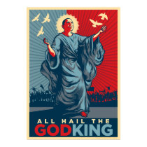Alle begrüßen den Gott-König Poster poster