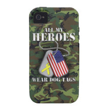 Alle meine Held-Abnutzungs-Hundeplaketten - Camouf Case-Mate iPhone 4 Case