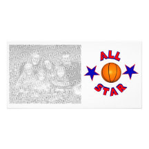 Alle Stern-Fotokarte-Basketball-Schablone