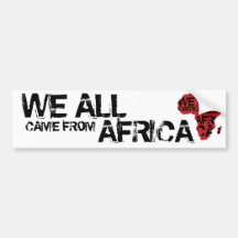 ALLE WIR KAMEN AUS AFRIKA AUTOAUFKLEBER