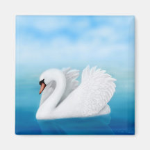 Alleiner Schwan-Magnet