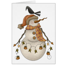 Aller DM-Segen · Schneemann u. Krähe Grußkarte