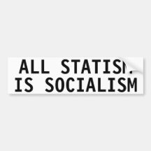 Aller Statism ist Sozialismus Auto Aufkleber
