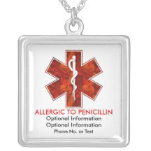 Allergisch zur Penicillin-medizinischen   Halskett