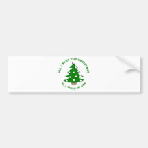 Alles, das ich für Weihnachten will, ist ein Loch  Auto Sticker