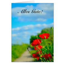 Alles Gute-Mohn-Karte